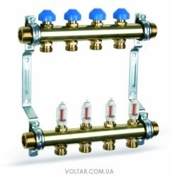 Группа коллекторов Watts HKV2013A-MS с расходомерами, латунь