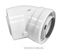 Колено коаксиального дымохода Ariston 45°, Ø110/150 (конд.)