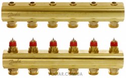 Розподільний колектор Danfoss FHF6 без ротаметрів (088U0506)