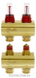 Распределительный коллектор Danfoss FHF-2F с ротаметрами (088U0522)