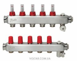 Колектор Danfoss SSM-F на 5 контурів із ротаметрами (088U0755) Колектор Danfoss SSM-F на 5 контурів із ротаметрами (088U0755)