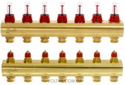 Распределительный коллектор Danfoss FHF-7F с ротаметрами (088U0527)