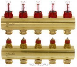 Розподільний колектор Danfoss FHF-5F з ротаметрами (088U0525) Розподільний колектор Danfoss FHF-5F з ротаметрами (088U0525)