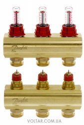 Розподільний колектор Danfoss FHF-3F з ротаметрами (088U0523)