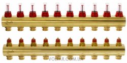 Розподільний колектор Danfoss FHF-10F з ротаметрами (088U0530)