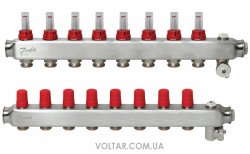 Колектор Danfoss SSM-F на 8 контурів із ротаметрами (088U0758)