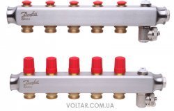Коллектор Danfoss SSM на 5 контуров без ротаметров (088U0805)