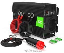 Преобразователь напряжения (Инвертор) Green Cell с 12V на 230V 300W/600W чистая синусоида