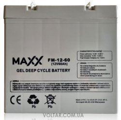 Акумулятор MAXX гелевий FM-12-60 60AH 12V