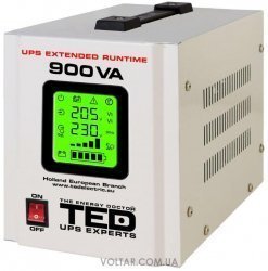 Джерело безперебійного живлення (ДБЖ) TED 900VA/500W чиста синусоїда