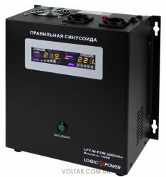 Джерело безперебійного живлення (ДБЖ) LogicPower 24V LPY-W-PSW-2000VA+ (1400Вт) 10A/20A чиста синусоїда