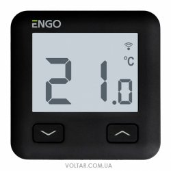 Терморегулятор ENGO CONTROL E10B230WIFI електронний, з WI-FI, чорний, жив. 230 В