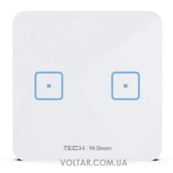 Вимикач Tech WS-02 двополюсний сенсорний скляний