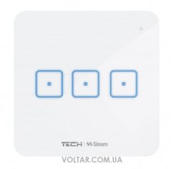 Вимикач Tech WS-03 триполюсний сенсорний скляний