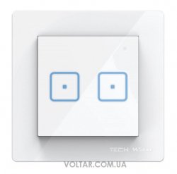 Выключатель Tech FS-02 двухполюсный, сенсорный, стеклянный