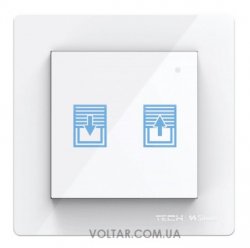 Выключатель для ролет Tech FZ-02 двухполюсный, сенсорный, стеклянный