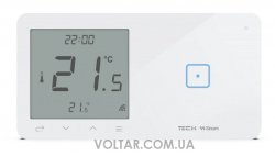 Выключатель с терморегулятором Tech WSR-01, однополюсный, сенсорный, стеклянный