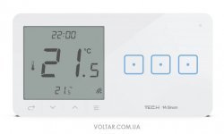 Вимикач із терморегулятором Tech WSR-03, триполюсний, сенсорний, скляний