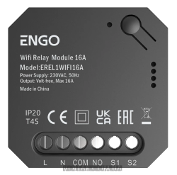 Розумне реле ENGO CONTROLS EREL1WIFI16A, WIFI, 16А