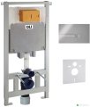 Комплект инсталляции OLI OLI80 Sanitarblock с кнопкой IPLATE Chrome (885342)